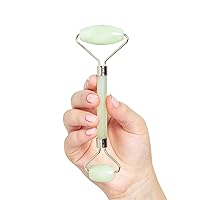 Jade Roller for Face - Improves Skin Tone and Blood Circulation - Skin Care Face Roller Reduces Under-Eye Puffiness and Dark Circles