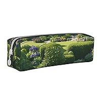 Full Of Plants Pencil Case Pu Leather Cute Small Pencil Case Pencil Pouch Storage Bag With Zipper