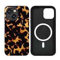 uCOLOR Compatible with iPhone 15/14/ 13 Case [8 ft Drop Tested] Compatible with MagSafe - Protective Luxury Designer Mag Series Cases (Tortoise Shell, iPhone 15/14/ 13 6.1