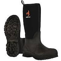 Rubber Work Boots for Men Kevlar Midsole Steel Toe Multi-Season Waterproof Rubber Boots 5mm Neoprene 400g Insulated Rain Boots Anti Slip Mud Boots