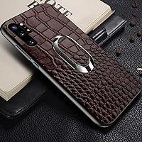 Crocodile Pattern Leather Phone case for Samsung Galaxy Note 10 9 Plus A50 A70 A51 S20 Ultra S10 S7 S8 S9 Plus Magnetic Kickstand Cover,Brown,for Galaxy S9