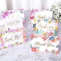 Pack of 6 Thank You Cards 6 Designs Blank Inside Greeting Cards Greeting Cards with Envelopes Bulk Birthday Cards Blank Greeting Cards for Men Women 8x6 inches (20x15cm)