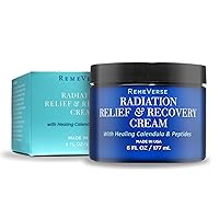 Radiation Relief & Recovery Cream for Radiation Burns; Unscented, Paraben Free Contains Hyaluronic Acid, Ceramides, Peptides, Healing Calendula to Soothe Sensitive, Irritated Skin 6 FL Oz