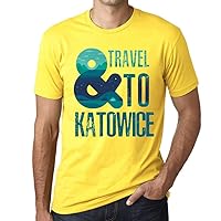Men's Graphic T-Shirt and Travel to Katowice Eco-Friendly Limited Edition Short Sleeve Tee-Shirt Vintage Birthday Gift Novelty Lemon M