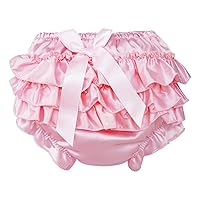 Infant Baby Girls Princess Bloomers Solid Mesh Ruffle Diaper Covers Shorts Briefs Underwear