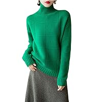 Ladies Turtleneck Cashmere Sweater Wool Warm Pullovers Autumn Winter Knit Thick Jackets