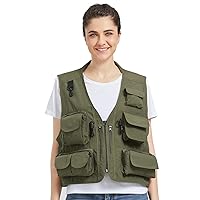 Ziker Women Mesh Breathable Outdoor Quick Dry Safair Cargo Fishing Travel Vest with Multiple Pockets