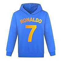 Boys Girls Soccer Stars Hooded Sweatshirts Casual Lightweight Hoodies Long Sleeve Soft Pullover for Spring Fall