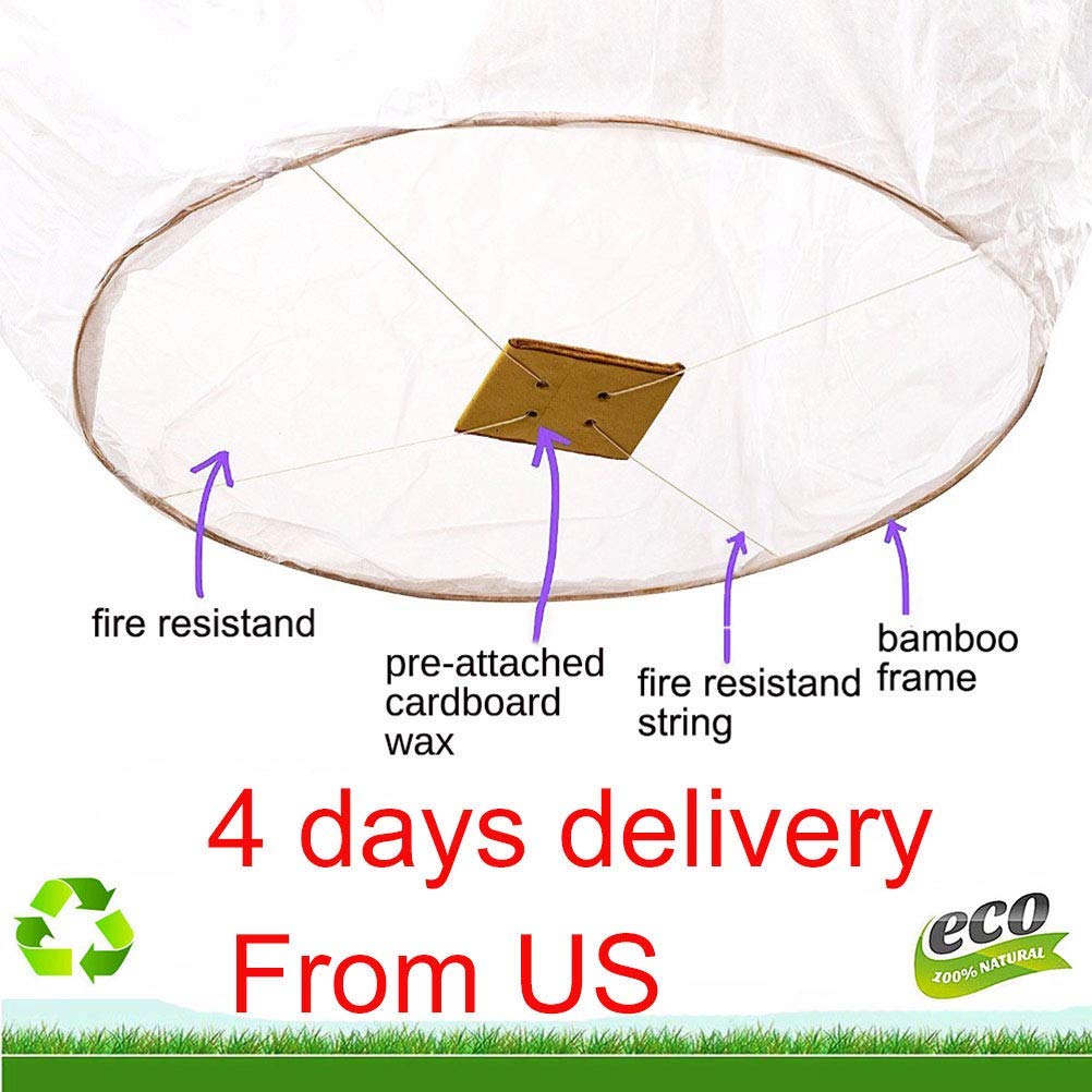 Chinese Paper Lanterns Biodegradable (9 Packs, White)