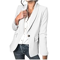 Spring Fall Blazer for Women Fashion Lightweight Office Work Suit Coats Dressy Casual Business Cardigan Blouses