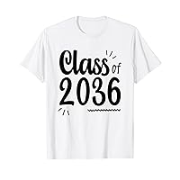 Class of 2036 Grow With Me Handprints On Back K to 12 T-Shirt