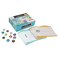 hand2mind Seasonal Ten Frames Math Counters for Kids, Math Counters Chips for Counting and Sorting, Kindergarten Learning Games, Counting Toys, Math Game (288 Math Counters and 10 Ten Frame Cards)