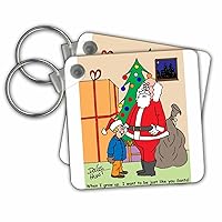 3dRose Key Chains Dale Hunt about Santas as Kids Idol at Christmas (kc-3376-1)
