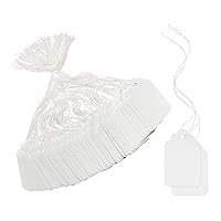 200Pcs Marking Tags White Lace Price Tags, Marking Strung Blank Price Tags Writable Labels Display Tags with Hanging String, Display Tags for Clothing Jewelry Arts Crafts 1.9 × 1.2 Inches