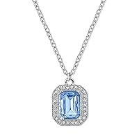 Jewelry Women's Octagon Stone & Crystals Pendant Necklace 16