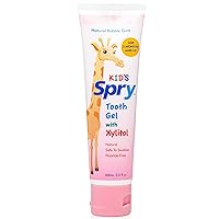 Spry Xylitol Baby Toothpaste, Natural Toddler Toothpaste, Fluoride Free Toothpaste for Kids, Xylitol Toothpaste for Kids Age 3 Months and Up, Tooth Gel Bubble Gum 2 Fl Oz (Pack of 1)