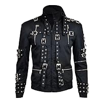 LP-FACON Mens King Of Pop Star Rock Fancy Retro Cosplay Costume Jacket/Pants - Faux/Cotton