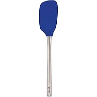 Tovolo Flex-Core Stainless Steel Handled Spoonula Spatula Spoon, Ergonomic Grip, Dishwasher Safe, Stratus Blue