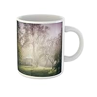 Coffee Mug Green Eden of Pavilion in the Garden Mood Beautiful 11 Oz Ceramic Tea Cup Mugs Best Gift Or Souvenir For Family Friends Coworkers