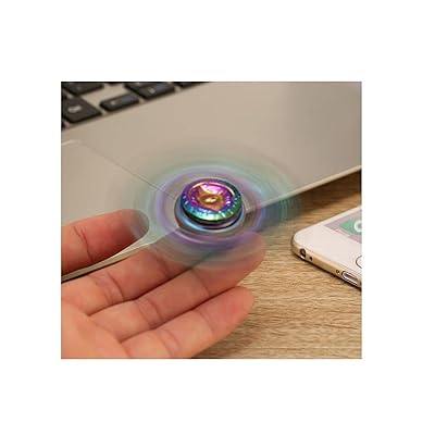  Rainbow Anti-Anxiety Fidget Spinner [Metal Fidget Spinner]  Figit Hand Toy for Relieving Boredom ADHD, Anxiety (Round) : Toys & Games