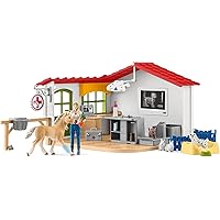 Farm World — 43-Piece Veterinarian Kit for Kids, Vet Playset with Vet Doll, Pets, Exam Table and Other Accessories, Farm Animal Toys for Kids Ages 3+