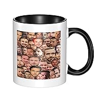 Ryan Gosling Collage Coffee Mug 11 Oz Ceramic Tea Cup With Handle For Office Home Gift Men Women Black