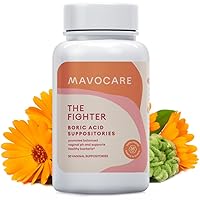 Boric Acid 600mg The Fighter with Added Calendula Vegan Capsule- Fights BV and Irritation- Gentle, Effective, Herb-Based pH Balancing Suppository
