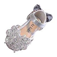 Fashion Spring and Summer Girls Shoes Dress Performance Dance Shoes Rhinestone Sequins Cartoon High Heel Shoes for Girls