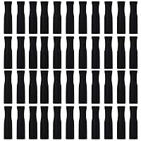 44Pcs Reusable Straws Tips, Silicone Straw Tips, Black Food Grade Straws Tips Covers Only Fit for 1/4 Inch Wide(6MM Out diameter) Stainless Steel Straws by Accmor