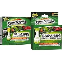 Spectracide Bag-A-Bug Japanese Beetle Trap, Dual Lure System & Insect Killer, 6 Bags