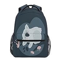 ALAZA Cute Koala Bear Relax on the Tree with Flowers Travel Laptop Backpack Durable College School Backpack