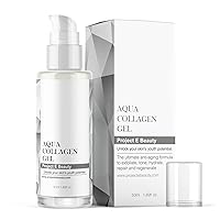Aqua Collagen Gel 24-Hour Hydration | Anti-Aging Brightening Treatment | Hydrating & Moisturizing Facial Skincare | Anti-Wrinkle Body Lotion | For Dry or Rough Skin | 50ml