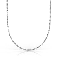 Bling For Your Buck Women's Sterling Silver Italian Twisted Curb Chain Necklace