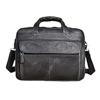 Men Leather Business Briefcase Messenger Bag Travel Laptop Document Case Tote Portfolio Bag