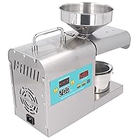 Oil Press Machine Easy Operation 500-1500W Physical Compression Automatic Oil Extraction Stainless Steel For Home Kitchen (US Plug 110V)