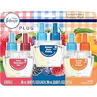 Febreze Plugin Limited Edition Variety Pack (3) of Refills 0.87 Fl(Spring Pack) (Floral Variety Mix)