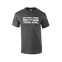 Don't Need A Permit for These s Weightlifting Gym Muscle Jacked Funny Short Sleeve T-Shirt-HeatherGray-SMA