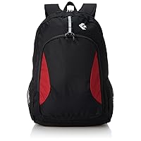 Converse Team Daypack Backpack, Water Repellent, Reflector Function, Capacity: 9.9 gal (37 L), Black/Maroon