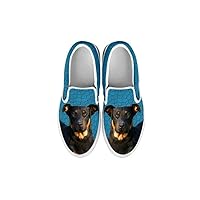 Kid's Slip Ons-Amazing Dogs Print Slip-Ons Shoes for Kids (Choose Your Breed) (11.5 Child (EU29), Beauceron Dog)