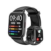 RUIMEN Smart Watch with Calling Function, Pedometer, Wristwatch, Incoming Call & Message Notifications, Sleep Management, Flashlight, Weather Forecast, Music Control, 20 Different Exercise Modes,
