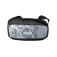 Unisex Military Gray Logo Print Hip Belt Fanny Pack Bag