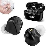 KIBVOE OTC Hearing Aids for Seniors Rechargeable with Noise Cancelling Nano 16-Channels Digital Hearing Amplifier with 3 Programs 5 Levels Volume for Optimal Hearing Experience Smart Touch Operation Dual Microphone In-Ear with Designed for Cochlear Fit