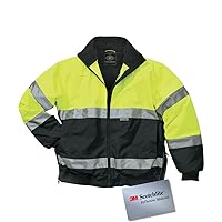 Charles River Apparel mens Signal Hi-vis Waterproof (Regular & Big-tall Sizes) jacket, Lime Green/Black, Large US