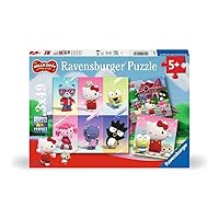 Ravensburger Children's Puzzle 12001035 - Abenteuer in Cherry Town - 3x49 Teile Hello Kitty Puzzle for Children from 5 Years