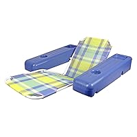 Poolmaster Caribbean Retro Floating Chaise Pool Lounge Chair for Adults, Plaid