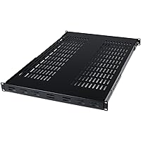 StarTech.com 1U Adjustable Vented Server Rack Mount Shelf - 175lbs - 19.5 to 38in Adjustable Mounting Depth Universal Tray for 19
