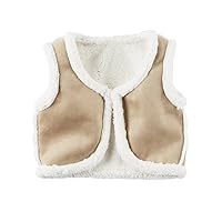 Carter's Girls Fleece Lined Faux-Suede Vest, Tan