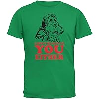 Christmas Santa Doesn't Believe in You Irish Green Adult T-Shirt - Large