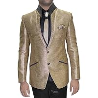Mens Golden 6 Pc Polyester Tuxedo Suit TX05016R48 48 Regular Golden
