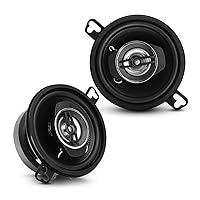 Pyle 2-Way Universal Car Stereo Speakers - 120W 3.5 Inch Coaxial Loud Pro Audio Car Speaker Universal OEM Quick Replacement Component Speaker Vehicle Door/Side Panel Mount Compatible - PL31BK (Pair)